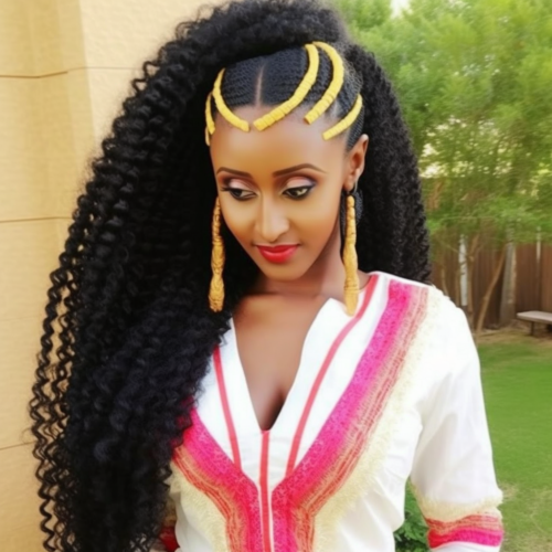 Ethiopian braids hairstyle