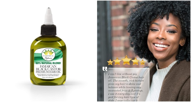 Ethereal Nature 99% Natural Hair Oil Blend with Jamaican Black Castokor