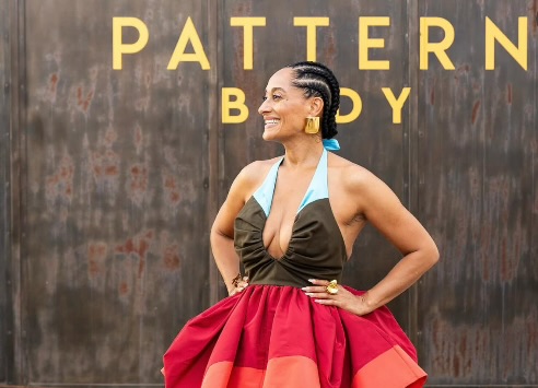 Tracee Ellis Ross Shines In Braided Bun And Matte Nude Lip While Celebrating PATTERN Body Care