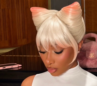 Pink Tips And Cat Ears: Megan Thee Stallion Just Delivered The Coolest Halloween Hair Look Yet